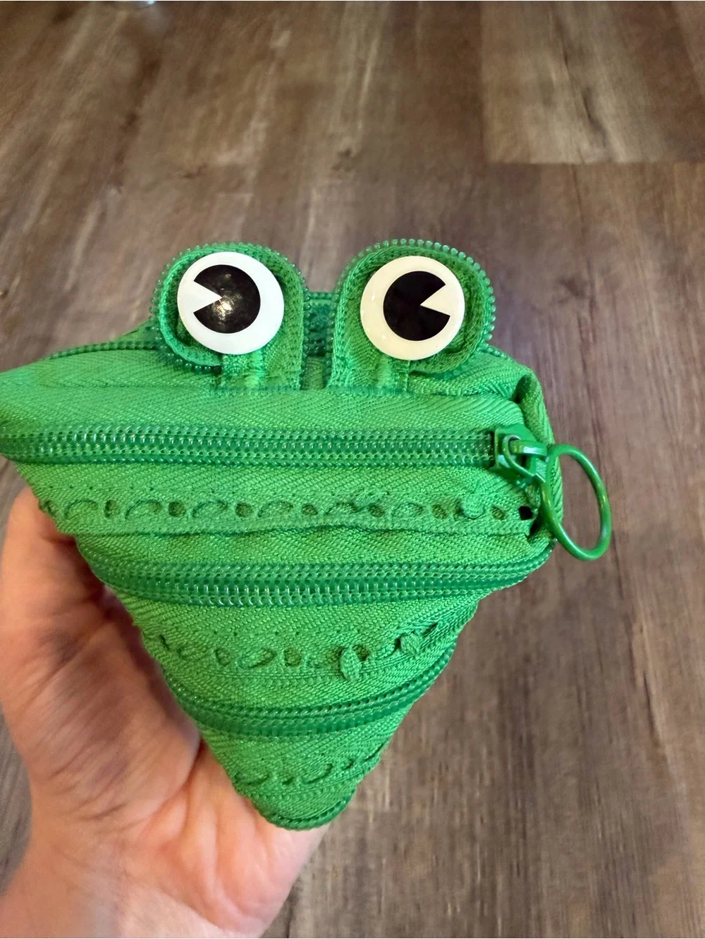 ZIPIT Green Frog Coin Pouch with Red Tongue